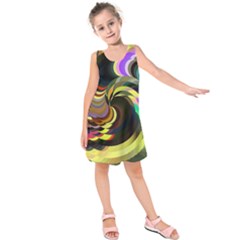 Spiral Of Tubes Kids  Sleeveless Dress by Nexatart