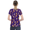 Seamless Cartoon Ice Cream And Lolly Pop Tilable Design Short Sleeve Front Detail Top View2