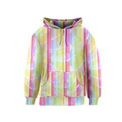 Abstract Stipes Colorful Background Circles And Waves Wallpaper Kids  Zipper Hoodie