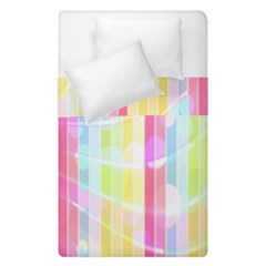 Abstract Stipes Colorful Background Circles And Waves Wallpaper Duvet Cover Double Side (Single Size)