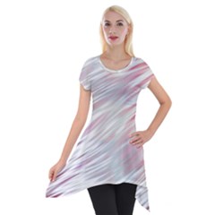 Fluorescent Flames Background With Special Light Effects Short Sleeve Side Drop Tunic by Nexatart