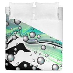 Small And Big Bubbles Duvet Cover (queen Size) by Nexatart