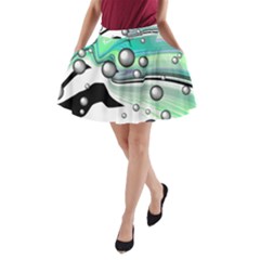 Small And Big Bubbles A-line Pocket Skirt by Nexatart