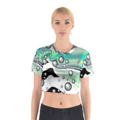 Small And Big Bubbles Cotton Crop Top
