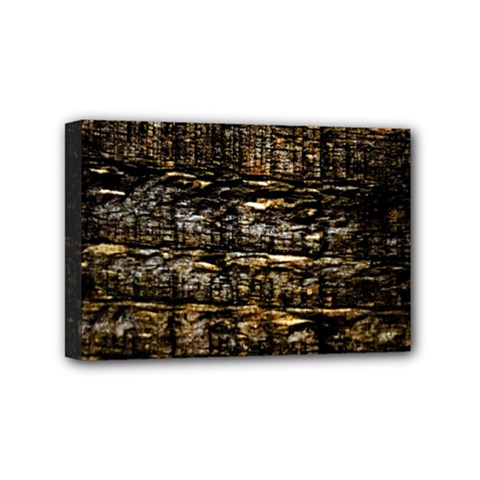 Wood Texture Dark Background Pattern Mini Canvas 6  X 4  by Nexatart