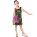 Hatha Yoga On Flowers Kids  Sleeveless Dress View1