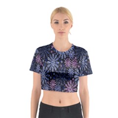 Pixel Pattern Colorful And Glittering Pixelated Cotton Crop Top by Nexatart