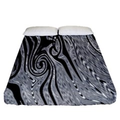 Abstract Swirling Pattern Background Wallpaper Fitted Sheet (queen Size) by Nexatart