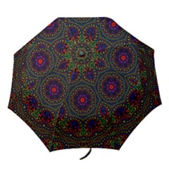 Rainbow Kaleidoscope Folding Umbrellas by Nexatart