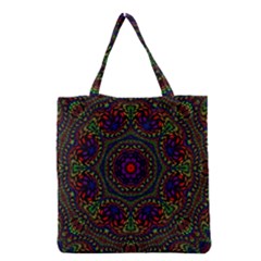 Rainbow Kaleidoscope Grocery Tote Bag by Nexatart