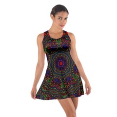 Rainbow Kaleidoscope Cotton Racerback Dress by Nexatart