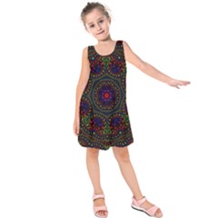 Rainbow Kaleidoscope Kids  Sleeveless Dress by Nexatart