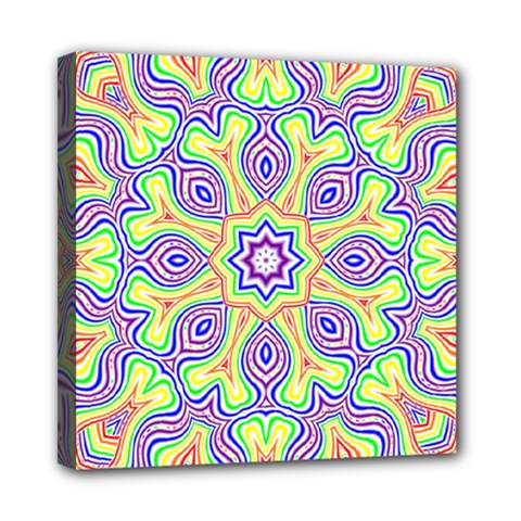 Rainbow Kaleidoscope Mini Canvas 8  X 8 