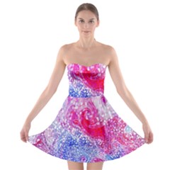 Glitter Pattern Background Strapless Bra Top Dress by Nexatart