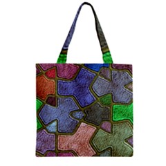 Background With Color Kindergarten Tiles Zipper Grocery Tote Bag by Nexatart