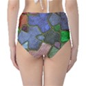 Background With Color Kindergarten Tiles High-Waist Bikini Bottoms View2