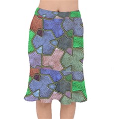 Background With Color Kindergarten Tiles Mermaid Skirt by Nexatart