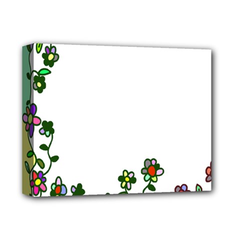 Floral Border Cartoon Flower Doodle Deluxe Canvas 14  X 11  by Nexatart