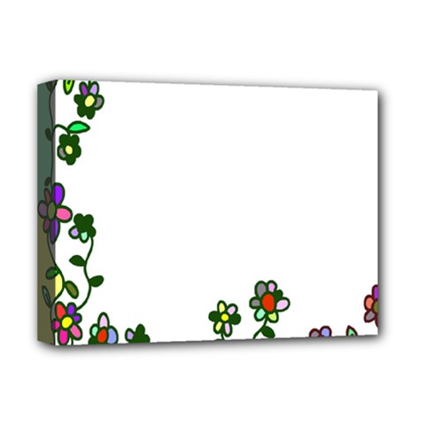 Floral Border Cartoon Flower Doodle Deluxe Canvas 16  X 12   by Nexatart