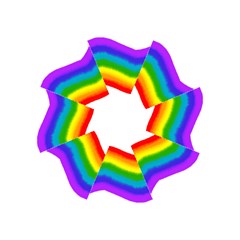 Watercolour Rainbow Colours Folding Umbrellas by Nexatart