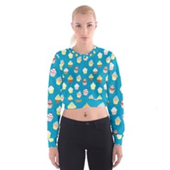 Cupcakes pattern Cropped Sweatshirt