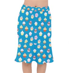 Cupcakes pattern Mermaid Skirt
