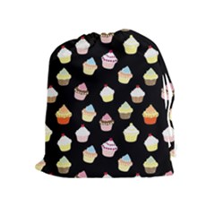 Cupcakes pattern Drawstring Pouches (Extra Large)