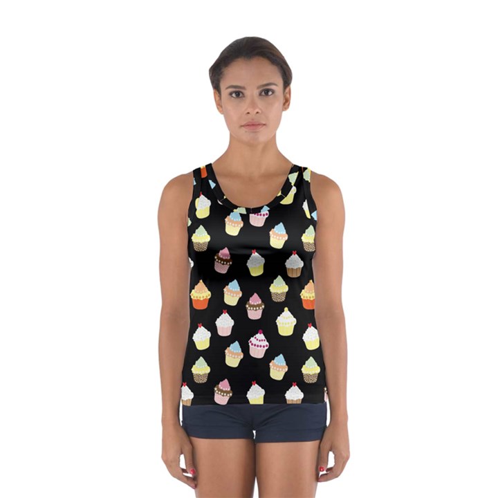 Cupcakes pattern Women s Sport Tank Top 