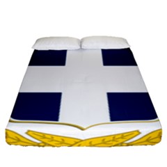 Greece National Emblem  Fitted Sheet (queen Size) by abbeyz71