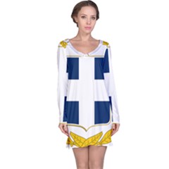 Greece National Emblem  Long Sleeve Nightdress by abbeyz71