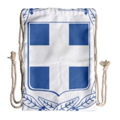 Greece National Emblem  Drawstring Bag (large) by abbeyz71