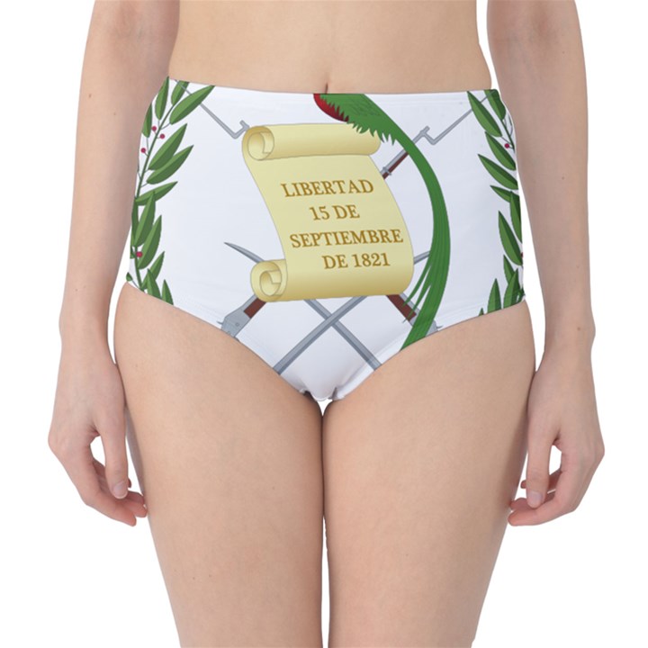 National Emblem of Guatemala  High-Waist Bikini Bottoms