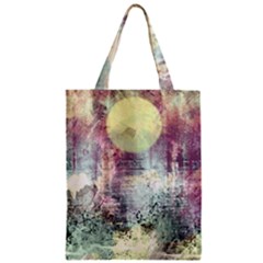 Frosty Pale Moon Zipper Classic Tote Bag by digitaldivadesigns