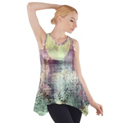 Frosty Pale Moon Side Drop Tank Tunic