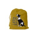 Dog person Drawstring Pouches (Medium)  View2