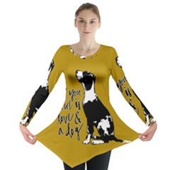 Dog Person Long Sleeve Tunic  by Valentinaart