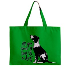 Dog Person Zipper Mini Tote Bag by Valentinaart