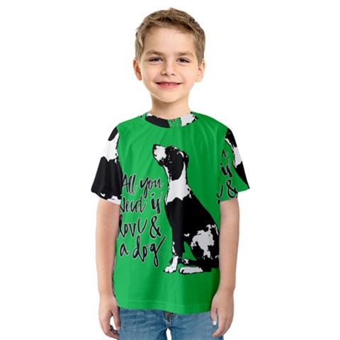 Dog Person Kids  Sport Mesh Tee by Valentinaart