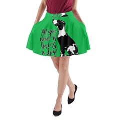 Dog Person A-line Pocket Skirt