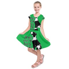 Dog Person Kids  Short Sleeve Dress by Valentinaart