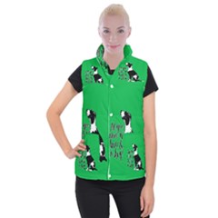 Dog Person Women s Button Up Puffer Vest by Valentinaart