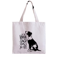 Dog Person Zipper Grocery Tote Bag by Valentinaart