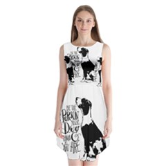 Dog Person Sleeveless Chiffon Dress   by Valentinaart