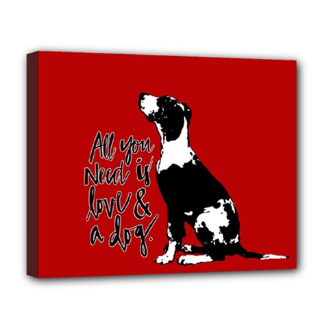 Dog Person Deluxe Canvas 20  X 16   by Valentinaart