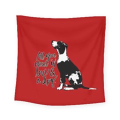 Dog Person Square Tapestry (small)