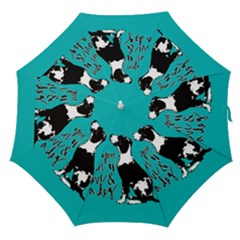 Dog Person Straight Umbrellas by Valentinaart