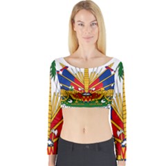 Coat Of Arms Of Haiti Long Sleeve Crop Top by abbeyz71