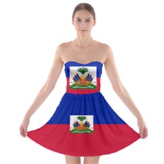 Flag Of Haiti  Strapless Bra Top Dress by abbeyz71