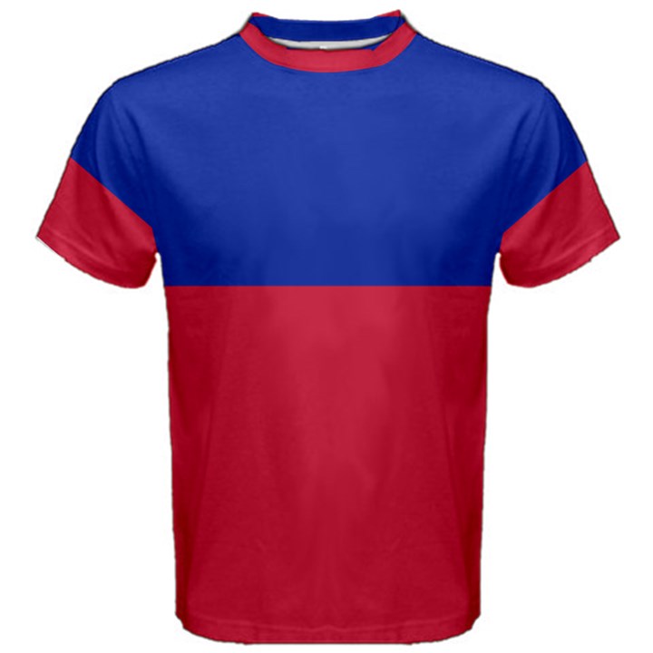Civil Flag of Haiti (Without Coat of Arms) Men s Cotton Tee