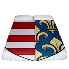 Angevins Dynasty Of Hungary Coat Of Arms Fitted Sheet (california King Size) by abbeyz71